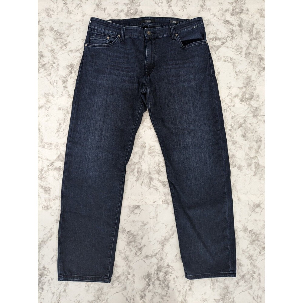 Mavi Zach Straight Leg Jeans Men's Size 36 X 32 Mid Rise Dark Wash Denim